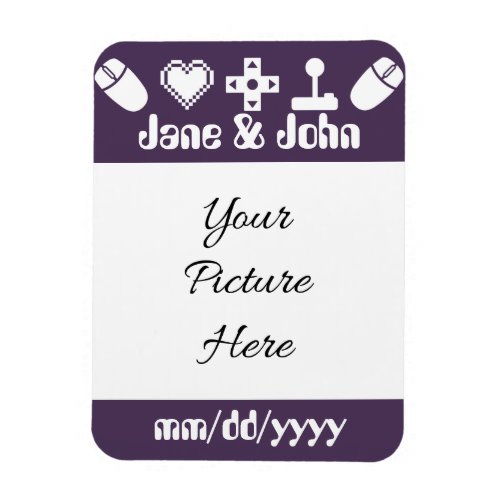Multiplayer Mode in Purple Save_the_Date Magnet