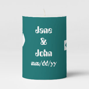 Multiplayer Mode in Teal  Pillar Candle
