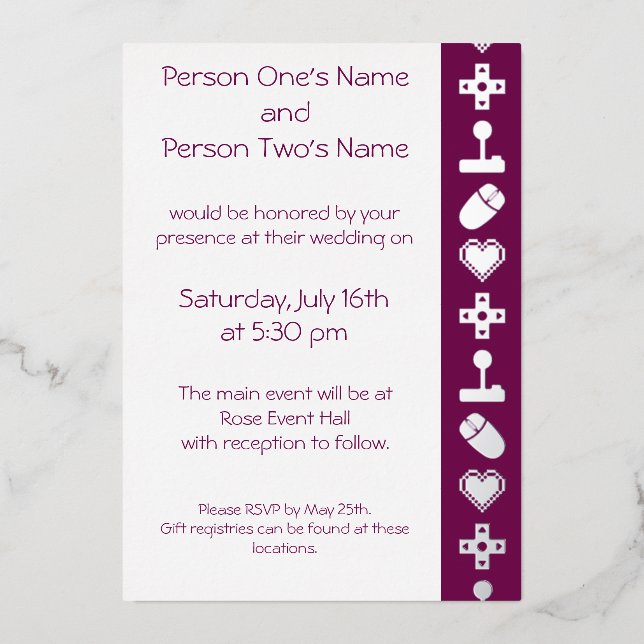 Multiplayer Mode in Wine Foil Invitation (Front)