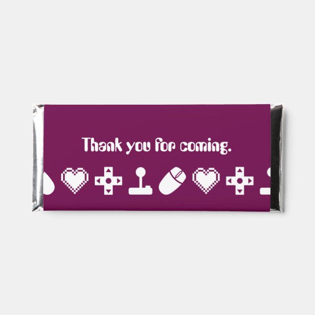 Multiplayer Mode in Wine Hershey Bar Favors (Front)