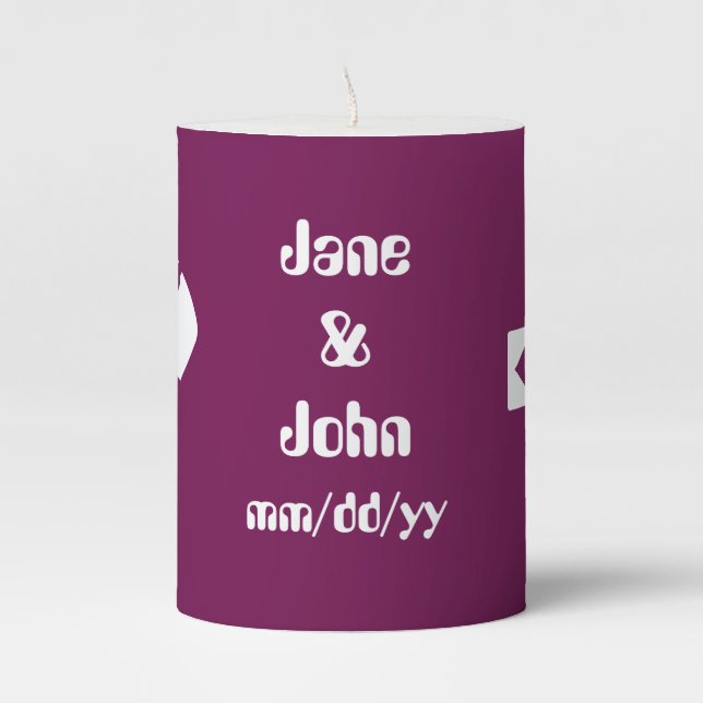 Multiplayer Mode in Wine  Pillar Candle (Front)