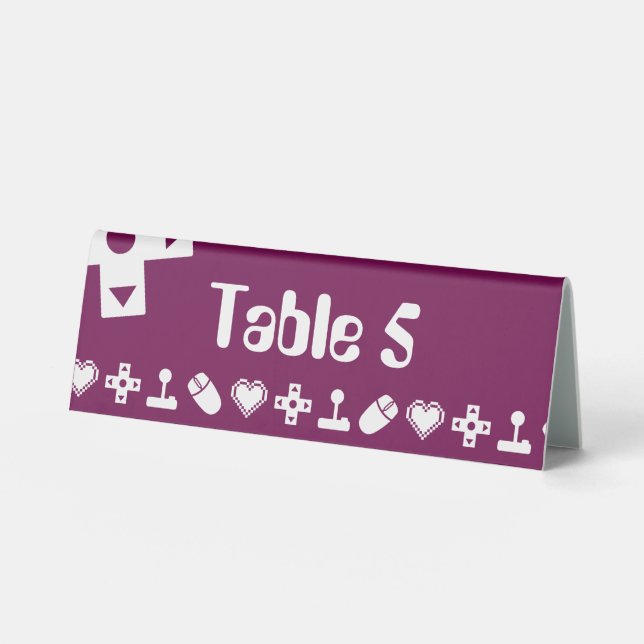 Multiplayer Mode in Wine Table Tent Sign (Front)