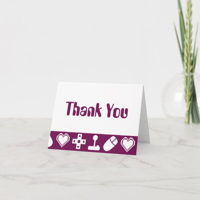 Multiplayer Mode in Wine Thank You Card (Front)