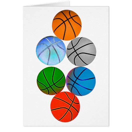 Multiple Basketballs Cards (Front)