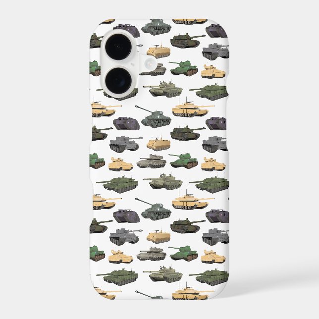 Multiple Battle Tanks Iphone Case (Back)