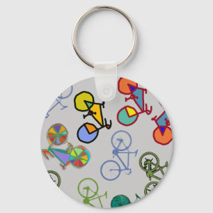 multiple bicycles keychain