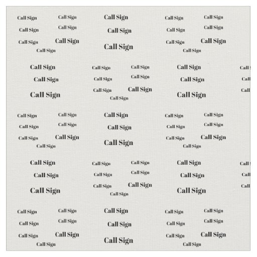 Multiple Call Signs Ham Radio Fabric