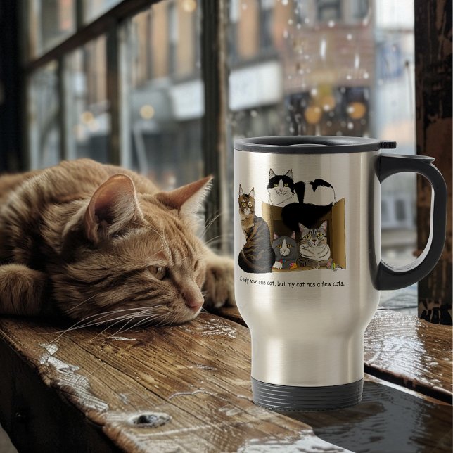 Multiple Cat Households Green Funny Travel Mug (Creator Uploaded)