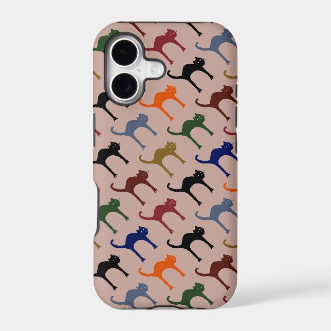 multiple cats ~ animal pattern iphone case (Back)