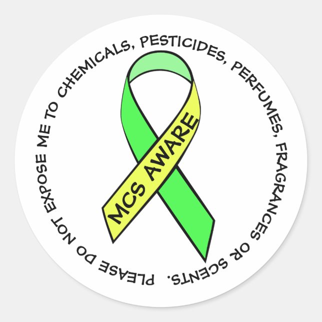 Multiple Chemical Sensitivity Disorder Stickers (Front)