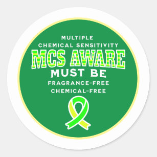 Multiple Chemical Sensitivity MCS Awareness  Classic Round Sticker