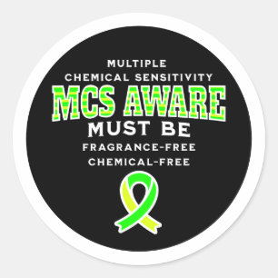 Multiple Chemical Sensitivity MCS Awareness Classic Round Sticker