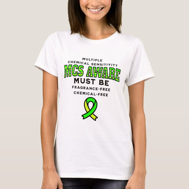 Multiple Chemical Sensitivity MCS Awareness  T-Shirt (Front)
