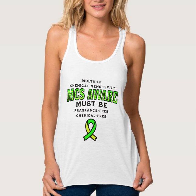 Multiple Chemical Sensitivity MCS Awareness  Tank Top (Front)