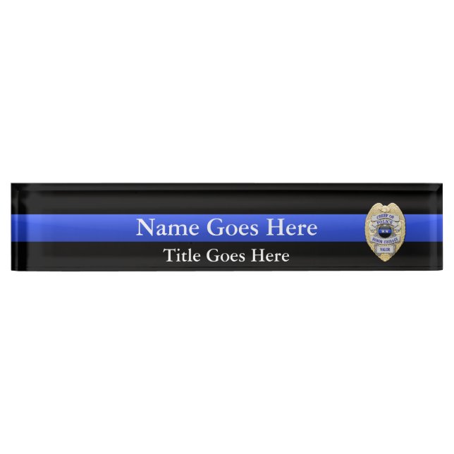 Multiple Choice Chief of Police 2-Star Badge Nameplate (Front)