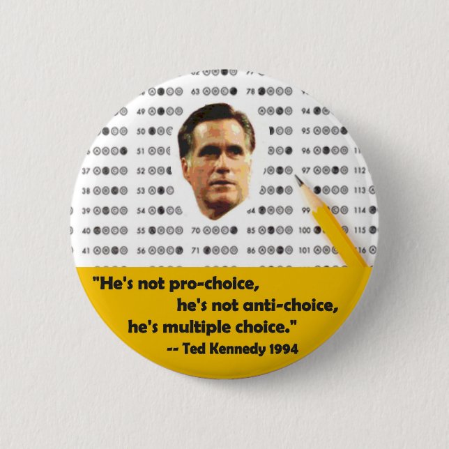 Multiple Choice Mitt Romney Button (Front)