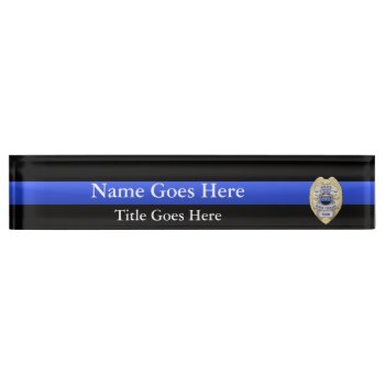 Multiple Choice Police Chief Badges Eagle Rank Desk Name Plate by DimeStore at Zazzle