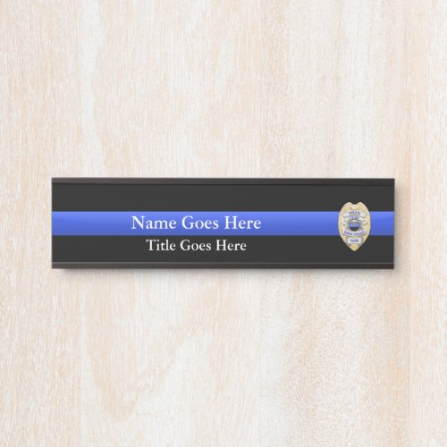 Multiple Choice Police Chief Badges Eagle Rank Door Sign