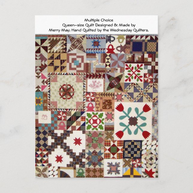 Multiple Choice Quilt Holiday Postcard (Front)