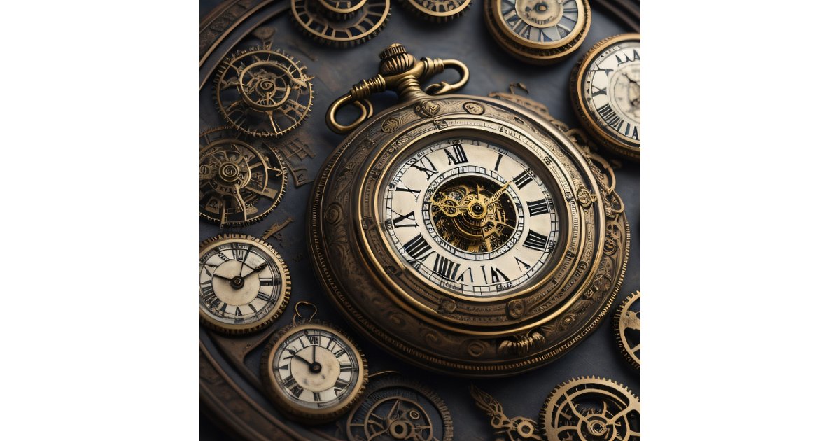 Multipe Clocks Multiple Clocks and pocket watches v4 Tissue paper | Zazzle