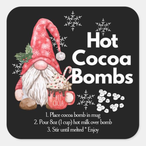Multiple Cocoa Bombs Square Stickers