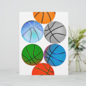 Multiple Colored Basketballs (Standing Front)