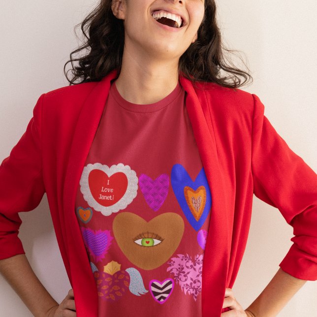 Multiple colorful hearts Valentine T-Shirt (Creator Uploaded)