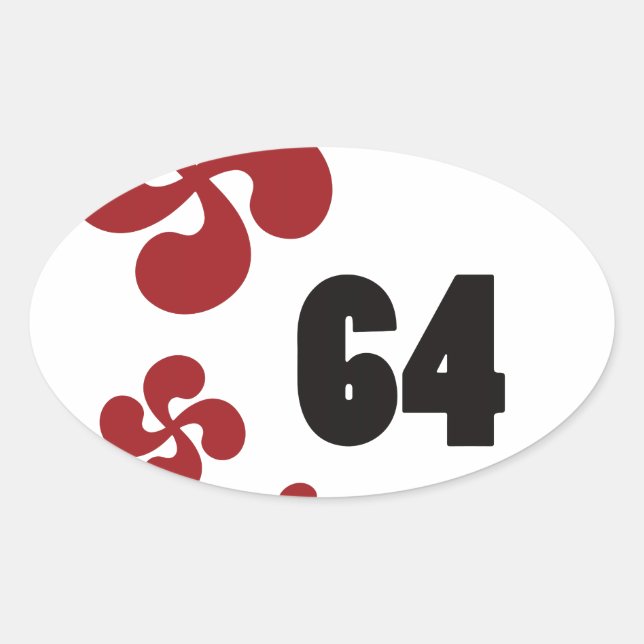 Multiple Cross64.ai Oval Sticker (Front)