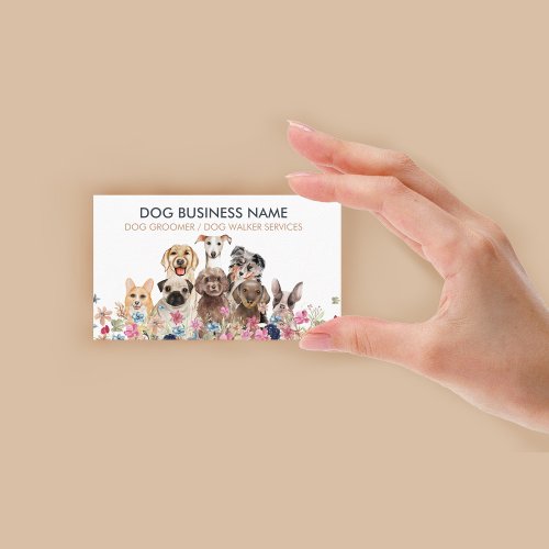 Multiple Dog Puppies Business Card