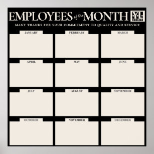 Multiple Employees of the Month photo display Post Poster
