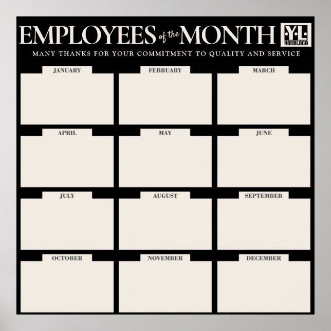 Multiple Employees of the Month photo display Post Poster (Front)