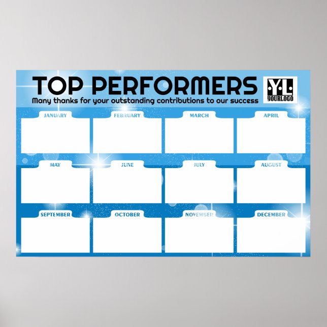 Multiple Employees of the Month photo display Post Poster (Front)