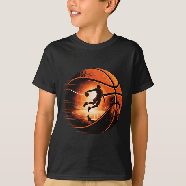Multiple Exposure Art Sketll Sket Hoop Player  T-Shirt (Front)
