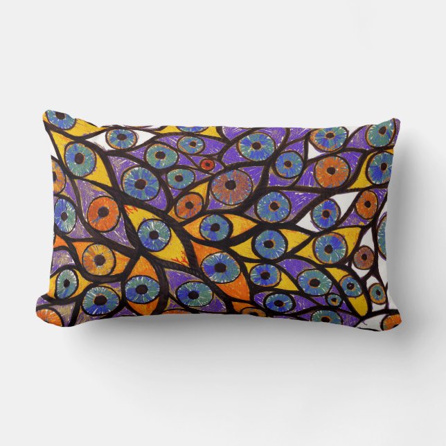 Multiple Eyes by Alexandra Cook Lumbar Pillow (Front)