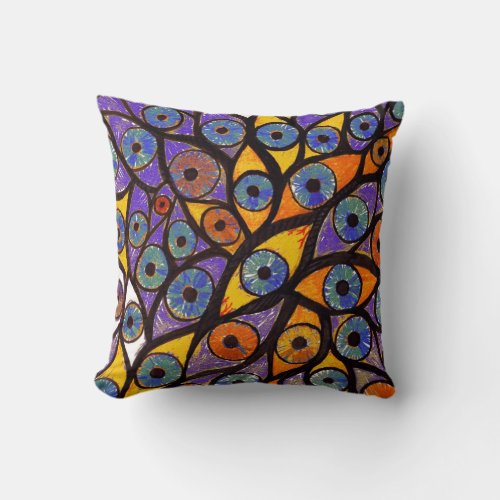 Multiple Eyes by Alexandra Cook Throw Pillow