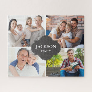 Multiple Family Photo Collage Gift keepsake custom Jigsaw Puzzle