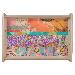 Multiple Flowers 2 Serving Tray