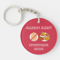 Multiple Food Allergy Alert Keychain