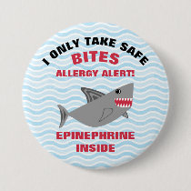 Multiple Food Allergy Alert Shark Button