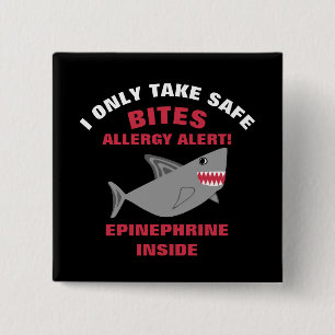 Multiple Food Allergy Alert Shark Button