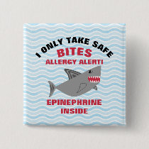 Multiple Food Allergy Alert Shark Button