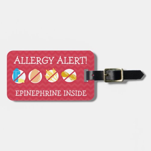 Multiple Food Allergy Alert Tag for Medical Kit