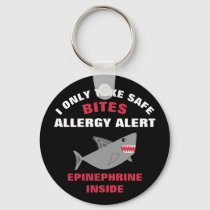 Multiple Food Allergy Shark Kids Personalized Keychain