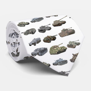 multiple German WW2 tanks Neck Tie
