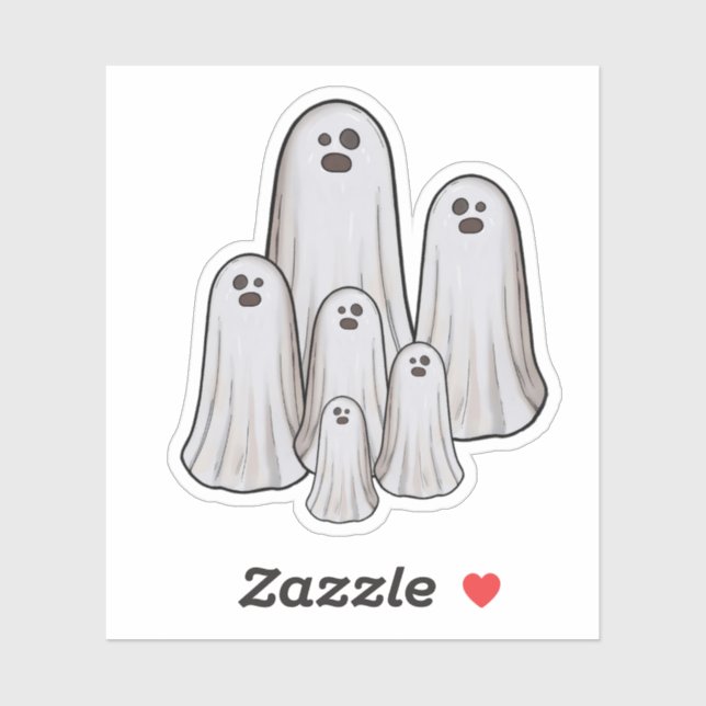 Multiple ghosts halloween sticker (Sheet)
