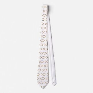 Multiple Gold Icthus Tie