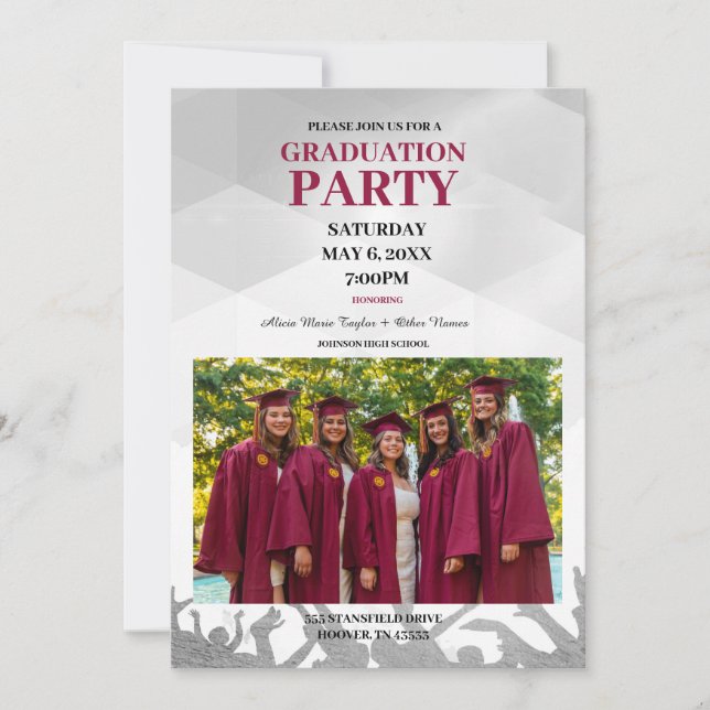 Multiple Graduate Graduation Party Invitation (Front)