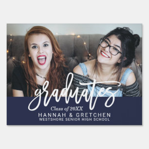 Multiple Graduates Custom Photo and Text Sign