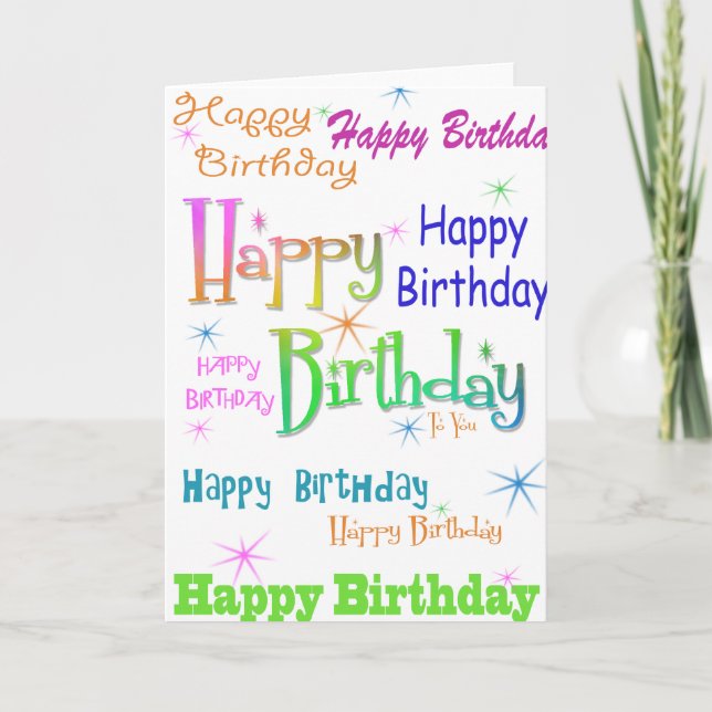 Multiple Happy Birthday Card (Front)