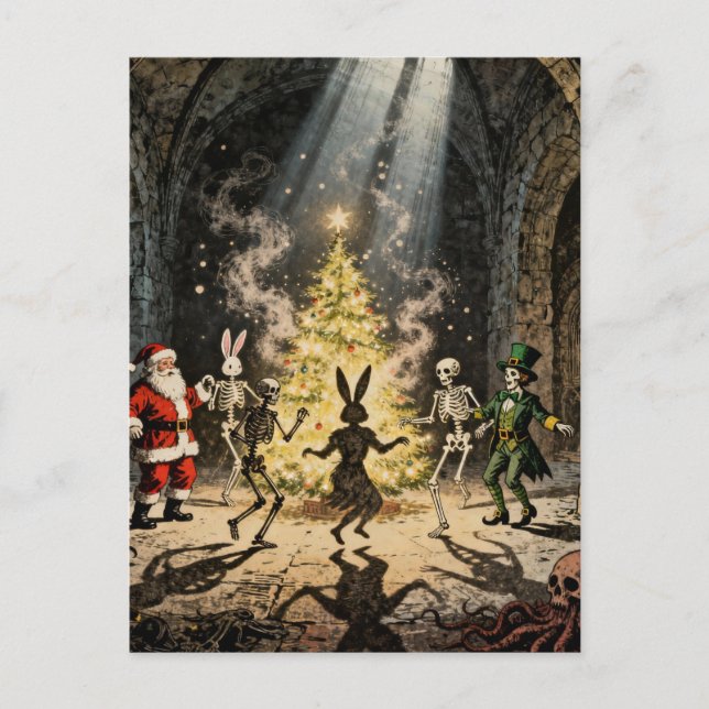 Multiple Holidays Spooky Party Postcard (Front)